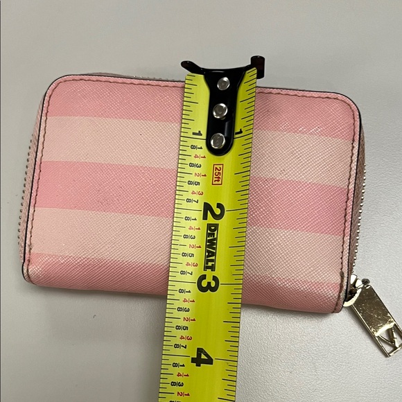 Victoria's Secret Pink and White Striped Mini Zip up Wallet - Picture 3 of 11